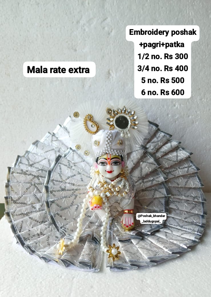 Embroidery poshak with pagri