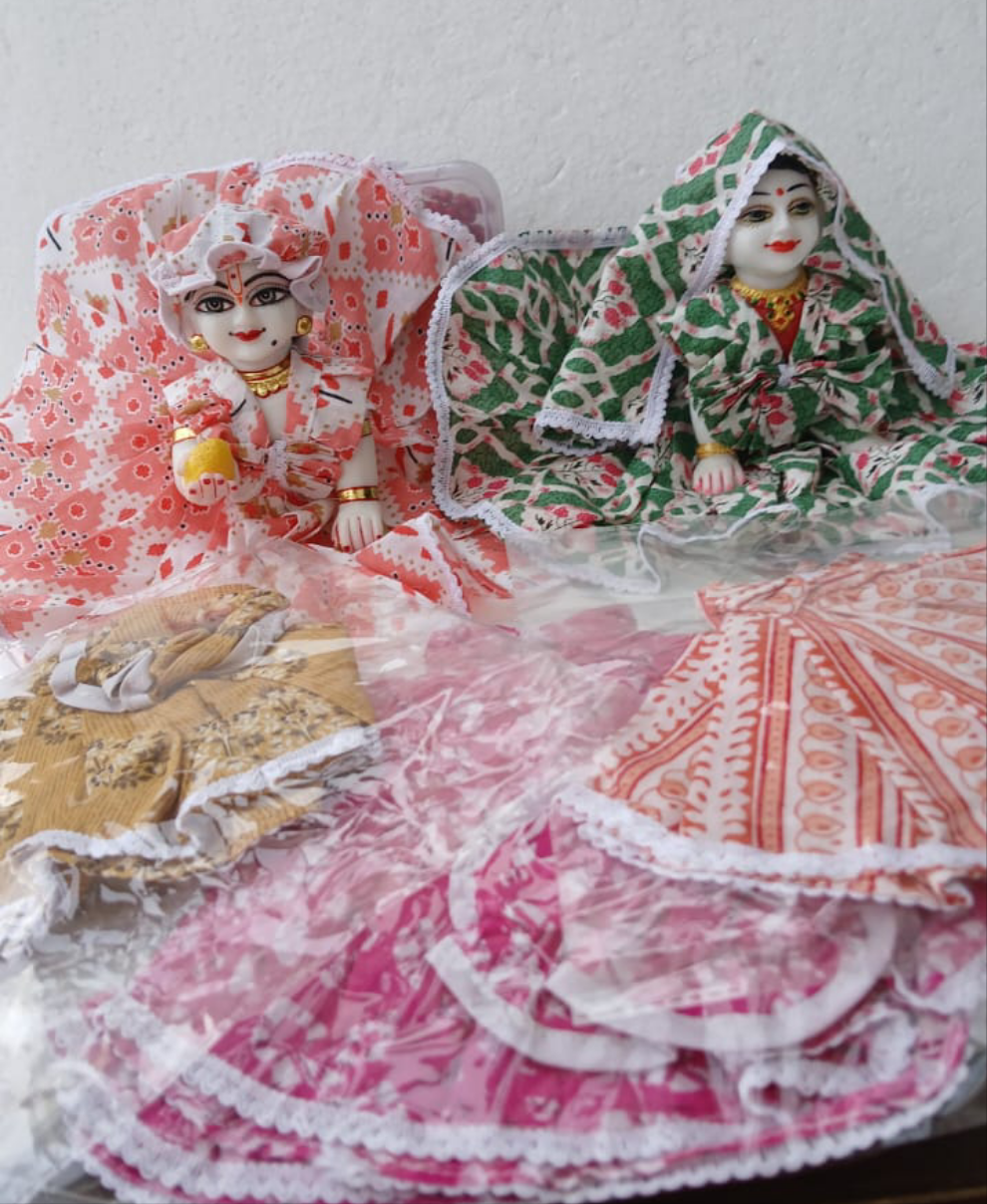 Pure cotton dress for kanha ji