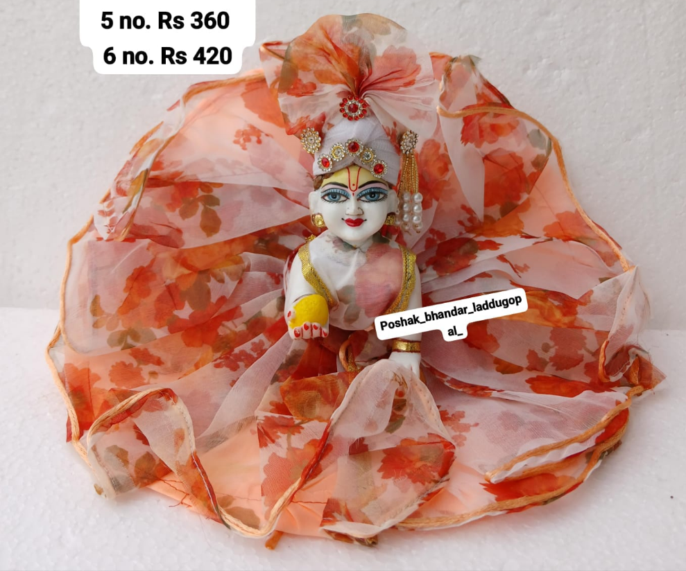 Organza dress with pagdi