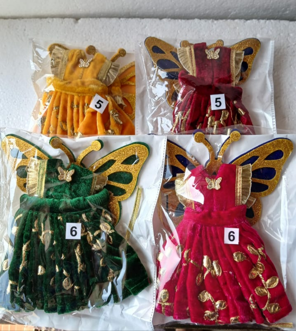 Butterfly velvet dress