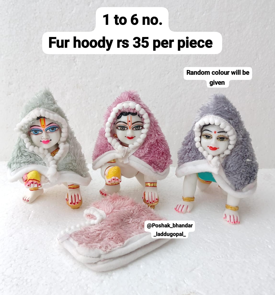 Fur hoody pounchu