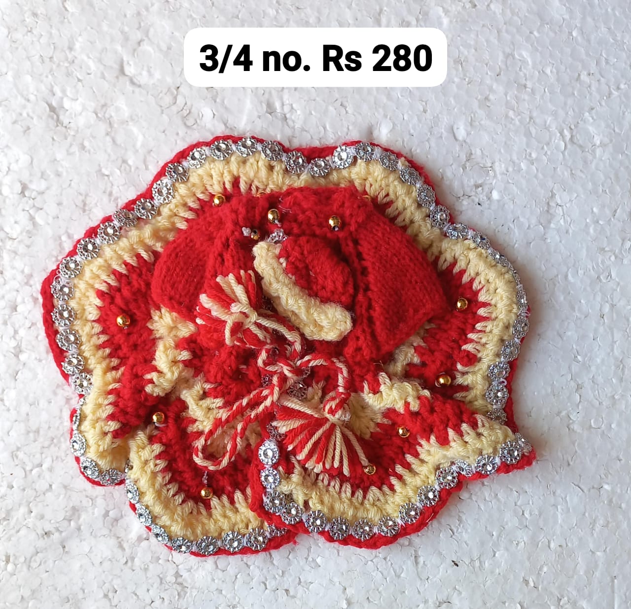 3/4 no. Woolen dress fancy
