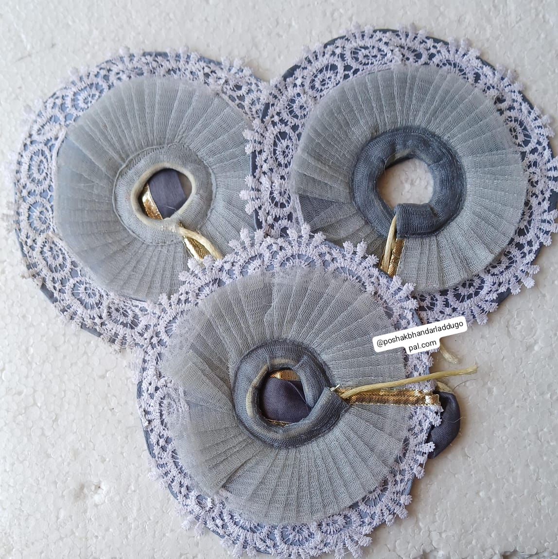 2 no. Grey dress ( net dress with lace )