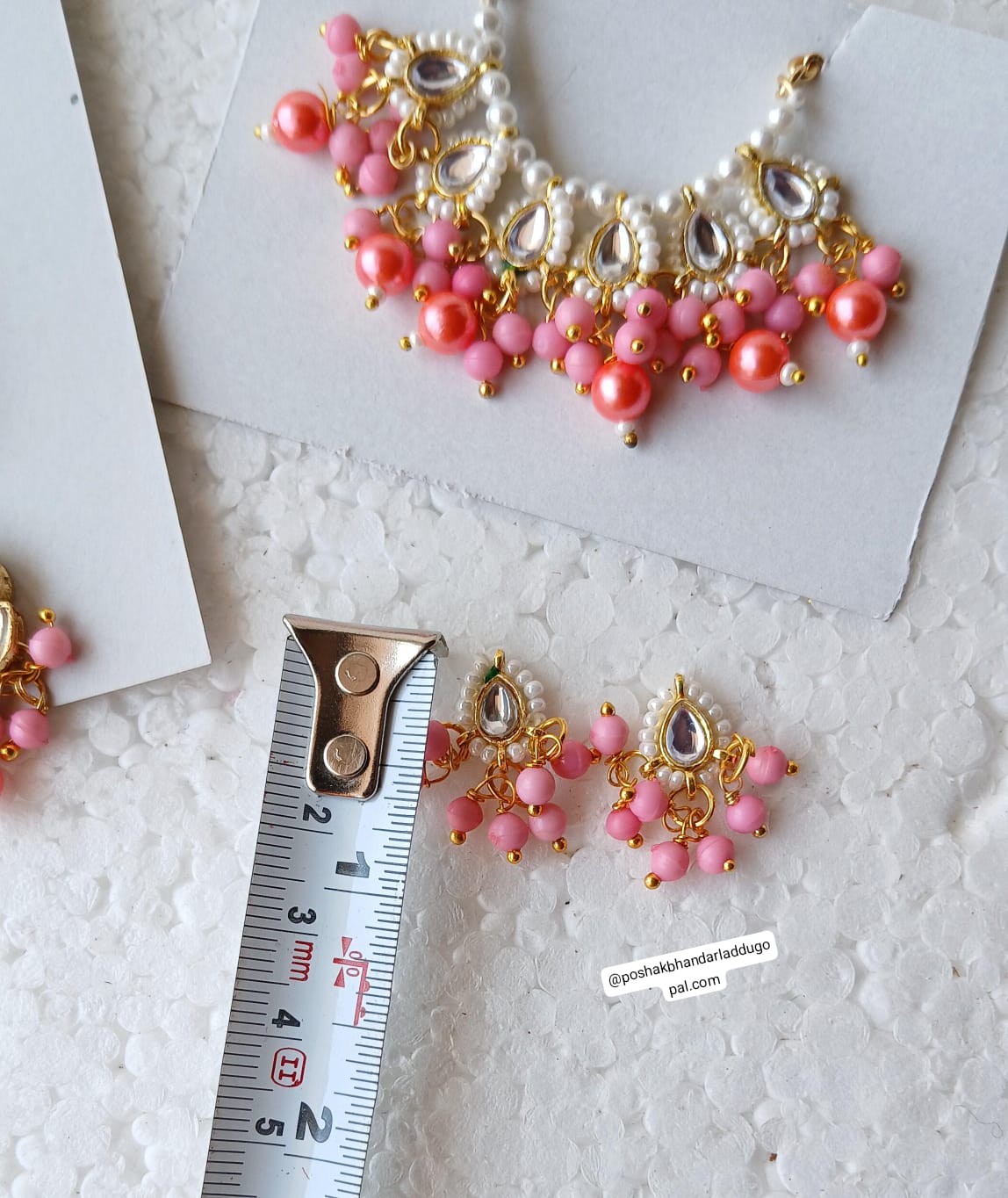 Heavy mala + choker + earing set