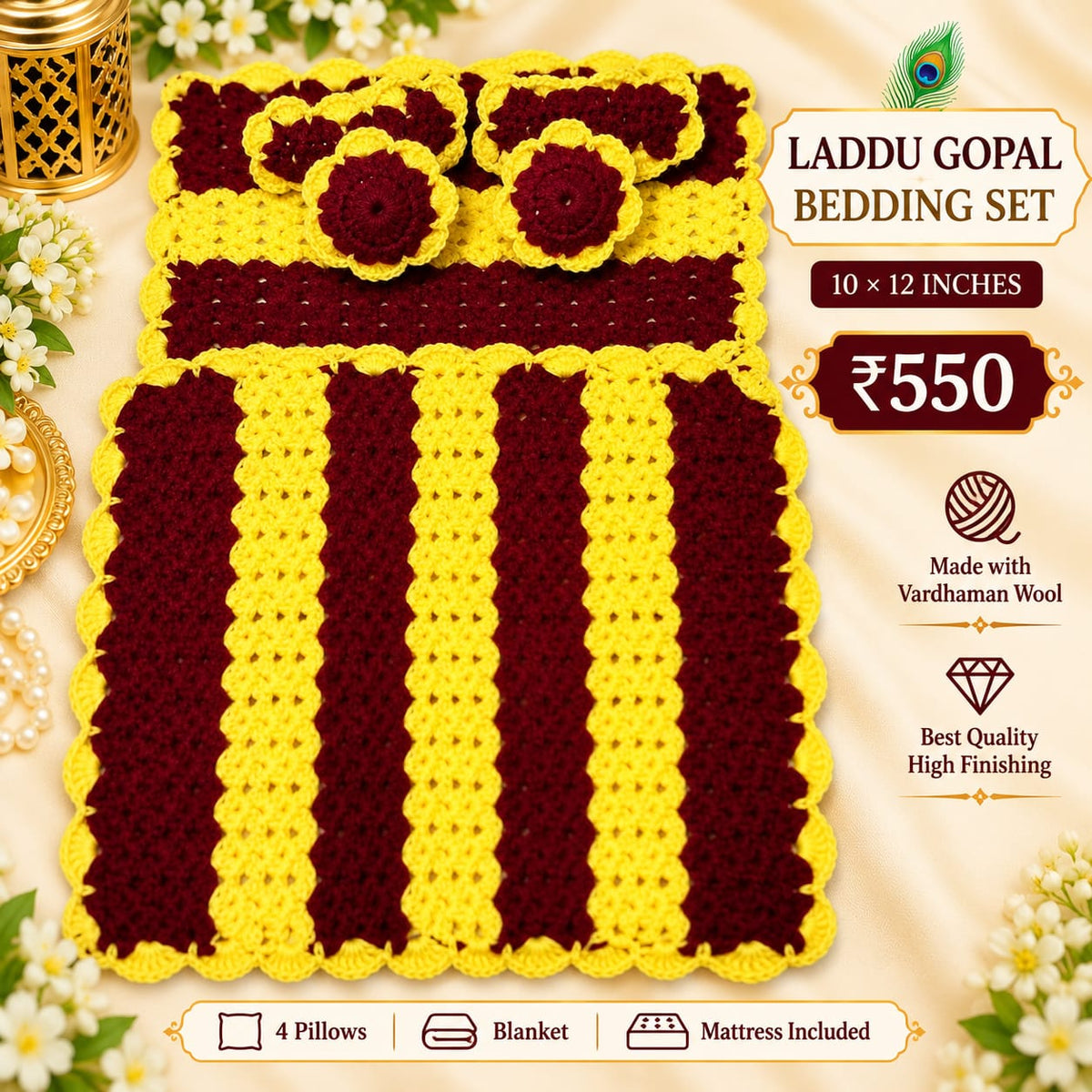Laddugopal bedding set best quality