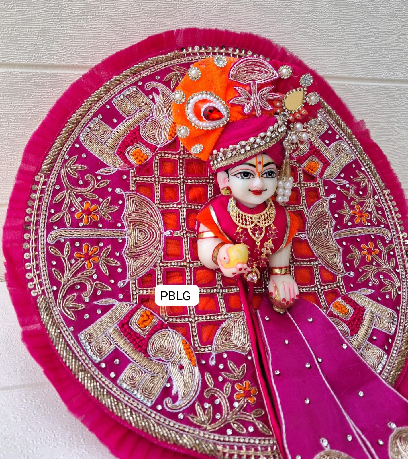 Royal pure zari work handwork poshak 0 to 7 size