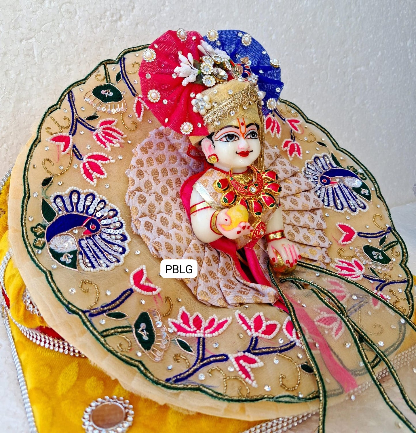 Lotus handwork dress with pagdi and patka