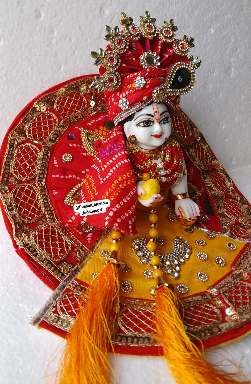 Heavy bandhini dress with heavy pagdi