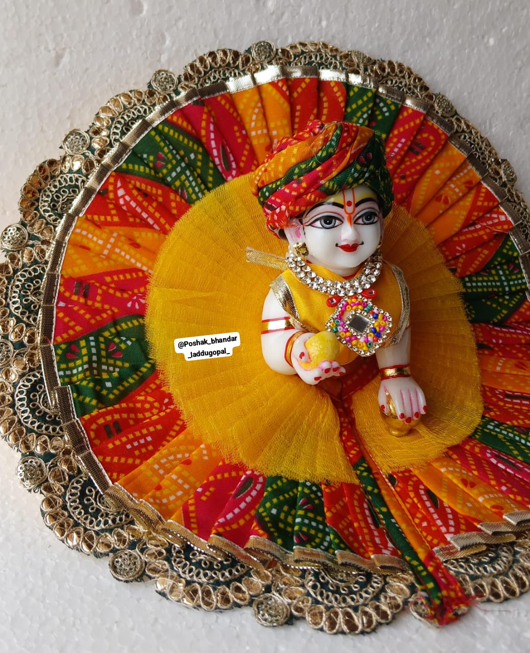 Bandhini heavy dress with pagdi