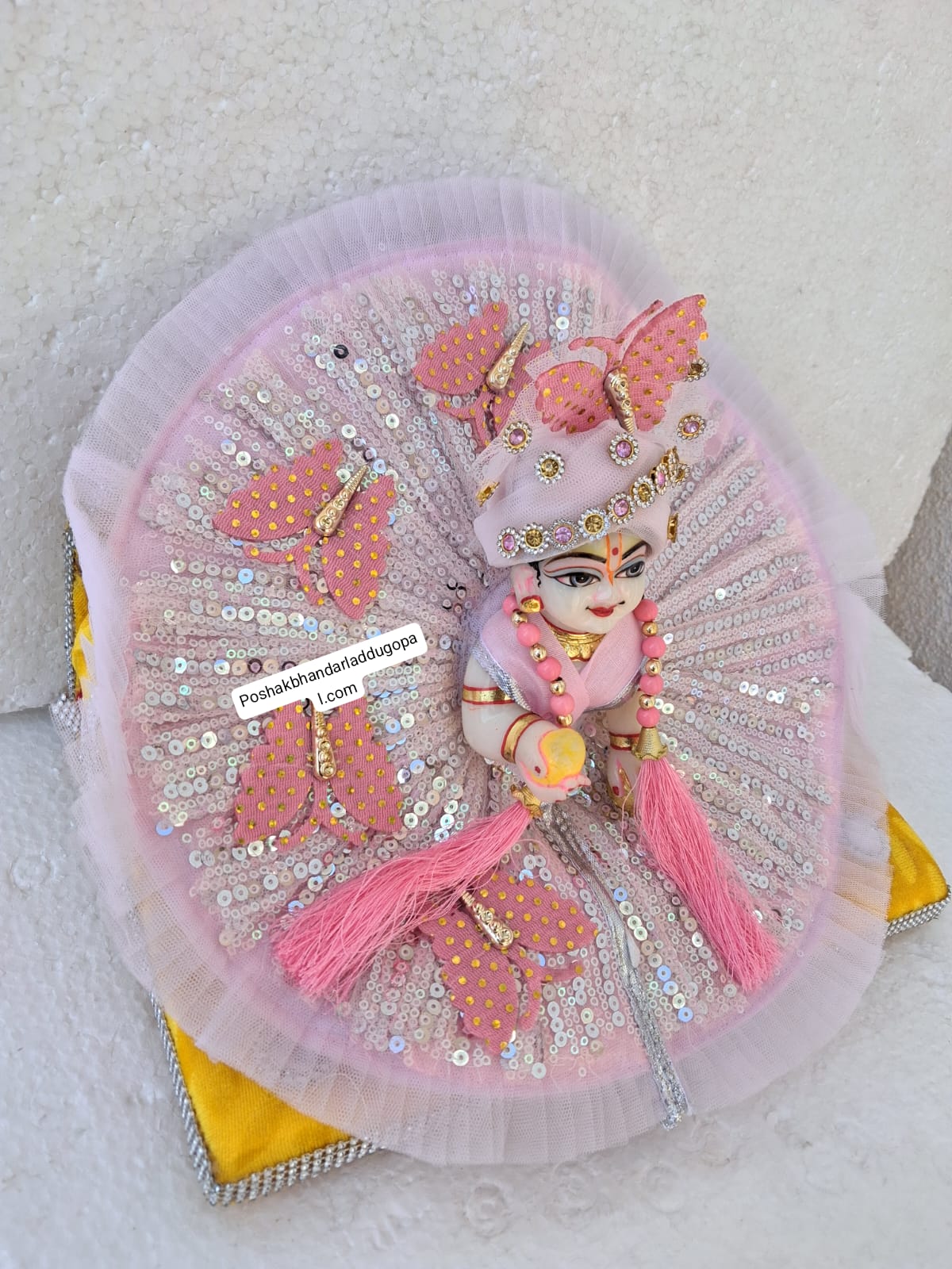 Butterfly sequence work dress with pagdi