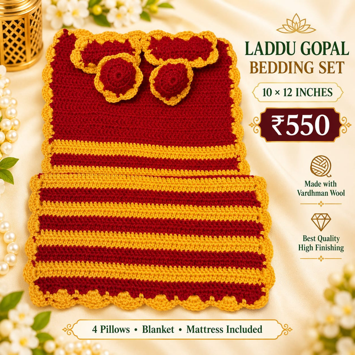 Laddugopal bedding set best quality