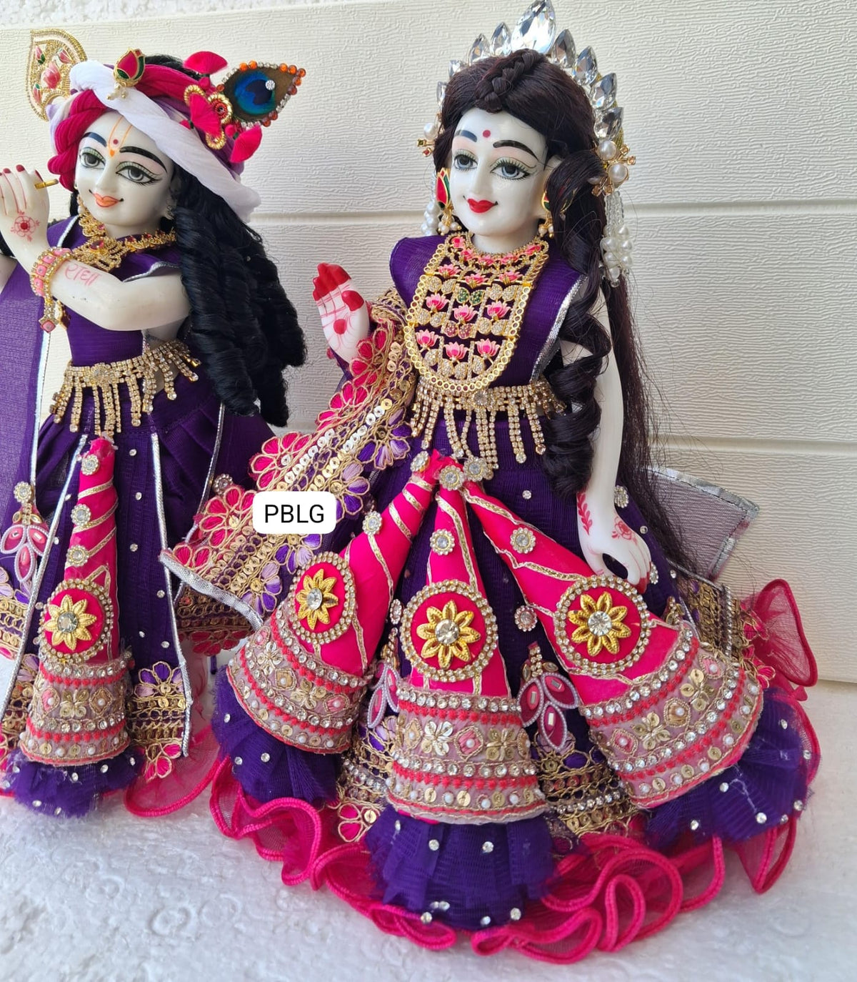 Heavy radhakrishna cone poshak