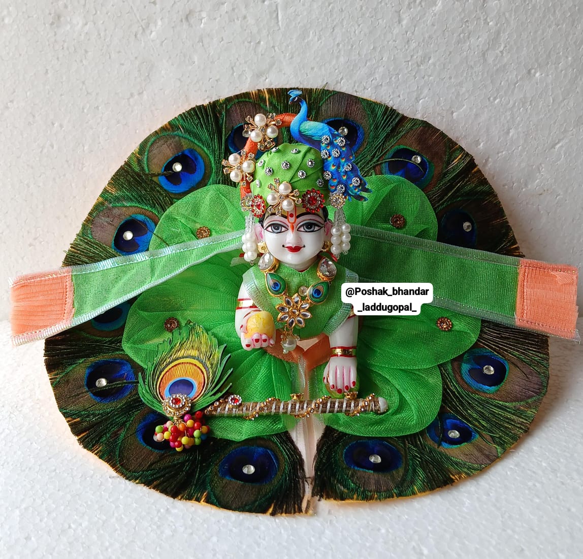 Heavy morpankh dress with mor pagdi