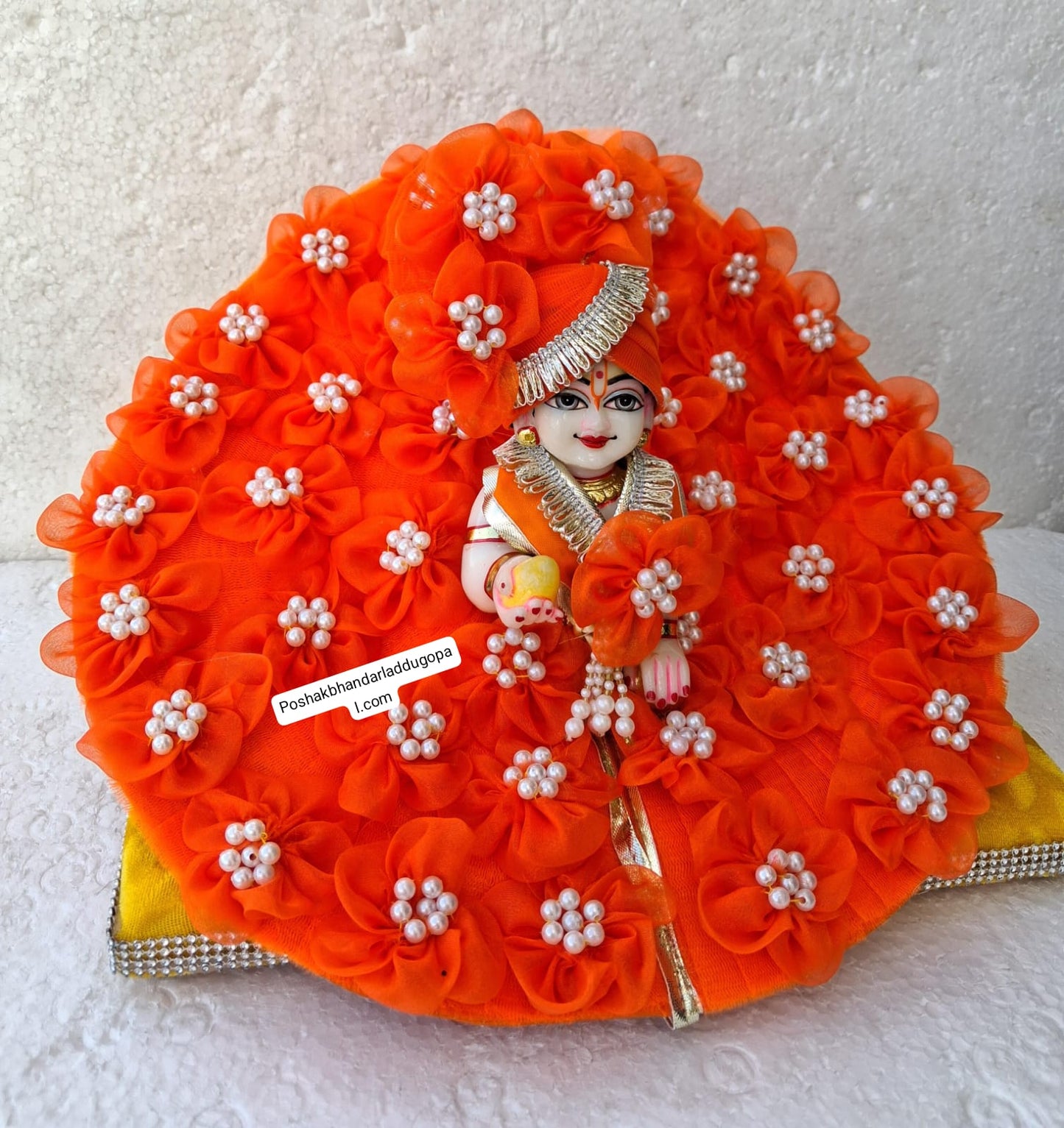 Orange flower dress with pagdi and patka ( Only 2 no. )