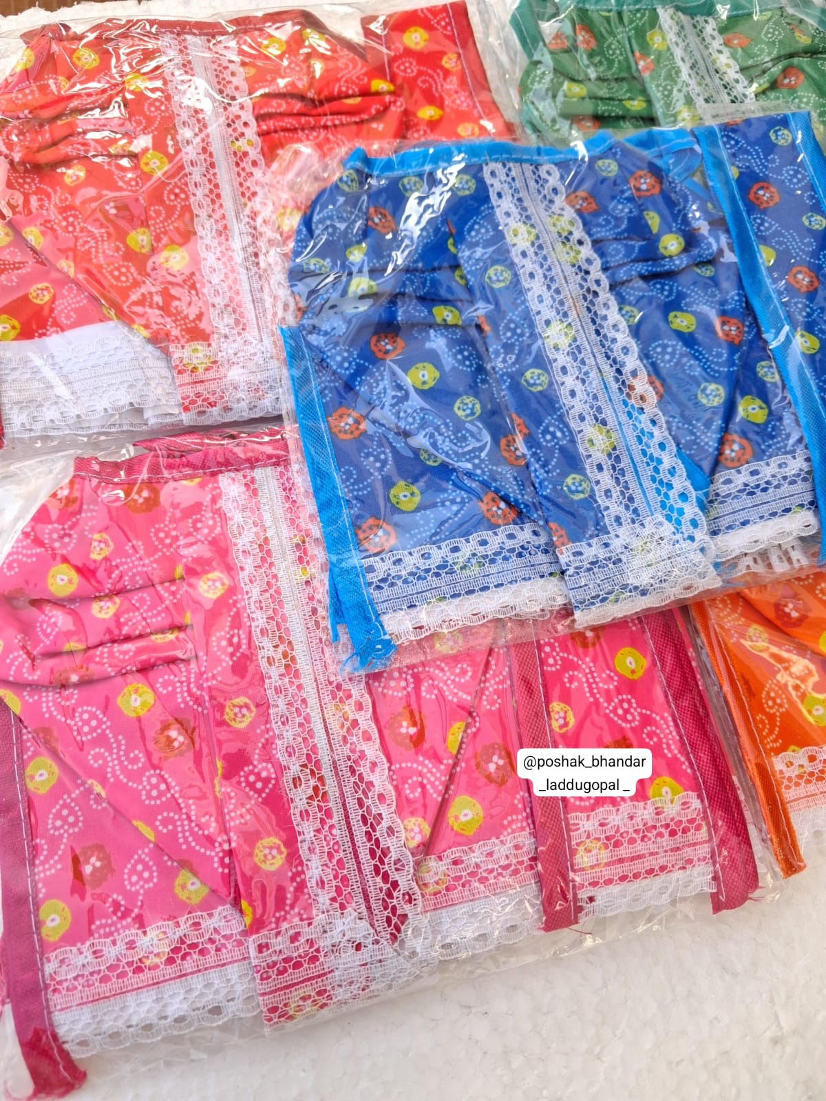 Cotton poshak for radhakrishna
