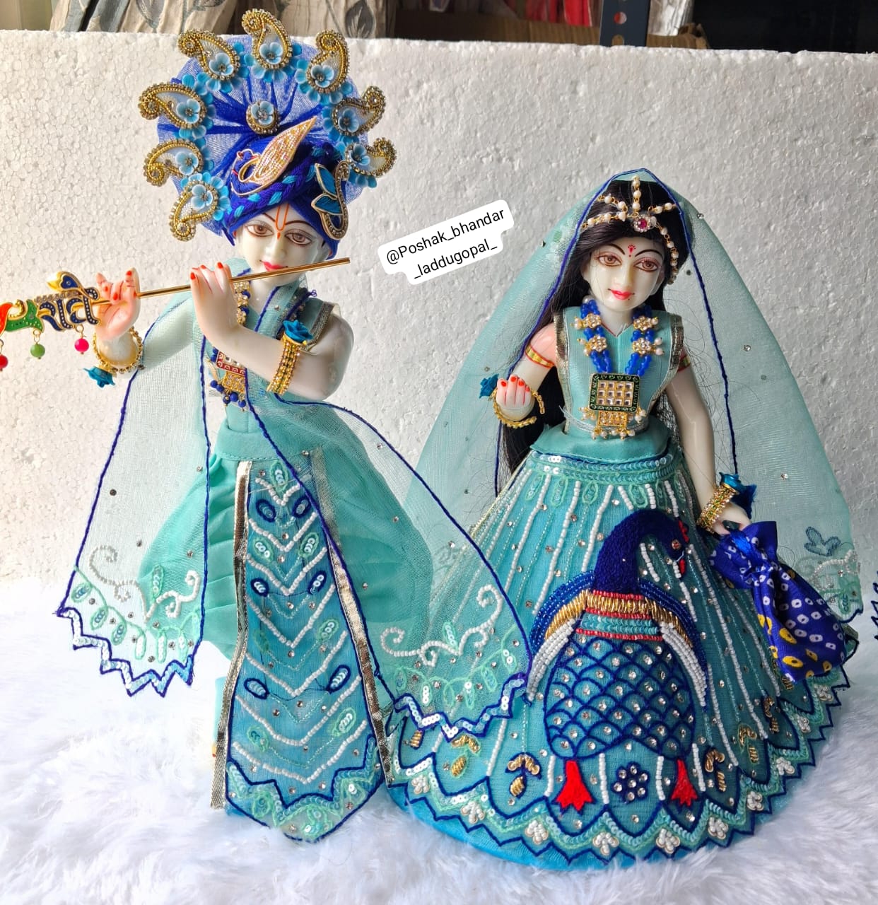 Heavy handwork radhakrishna dress – POSHAK BHANDAR LADDU GOPAL