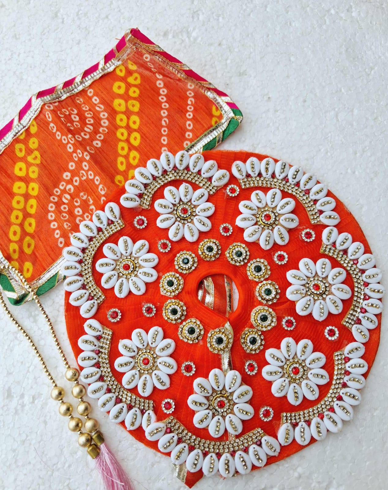 Dark Orange 3/4 no. Dress with duppata