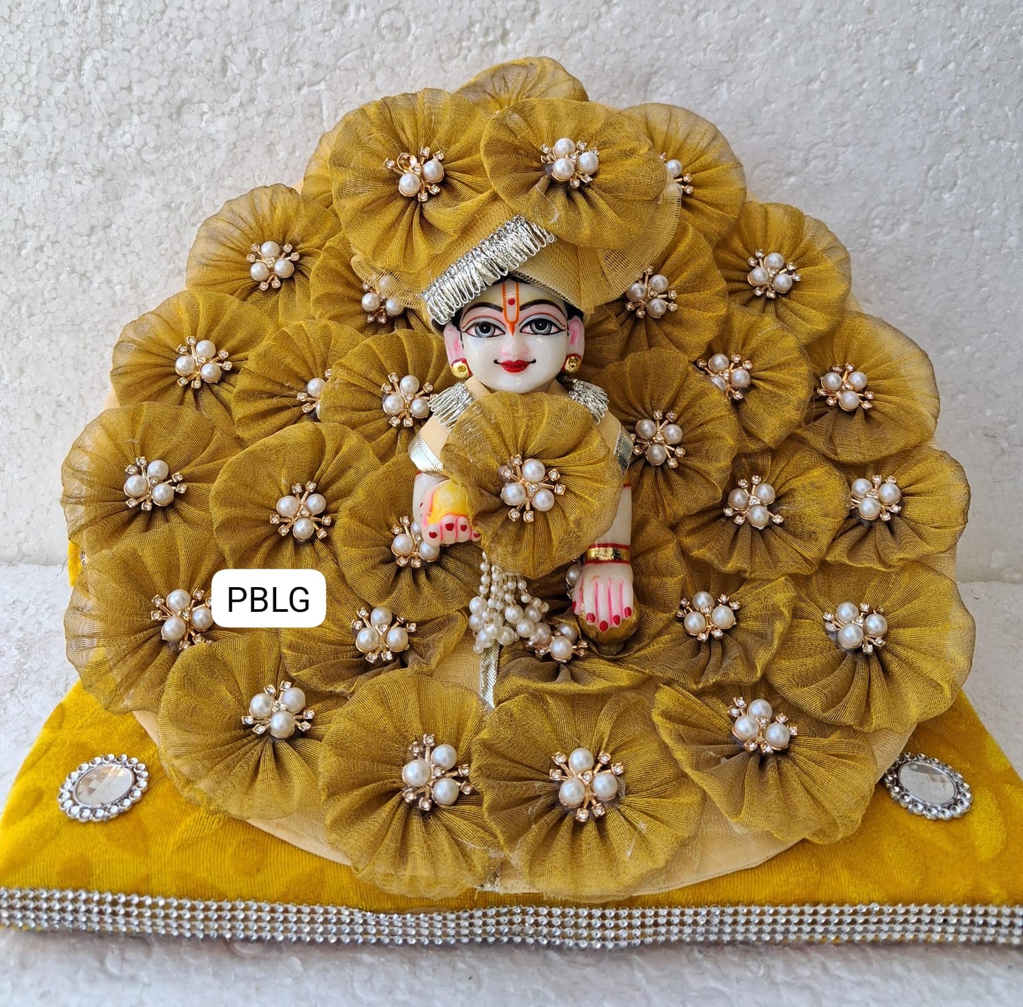 Golden dress with pagdi