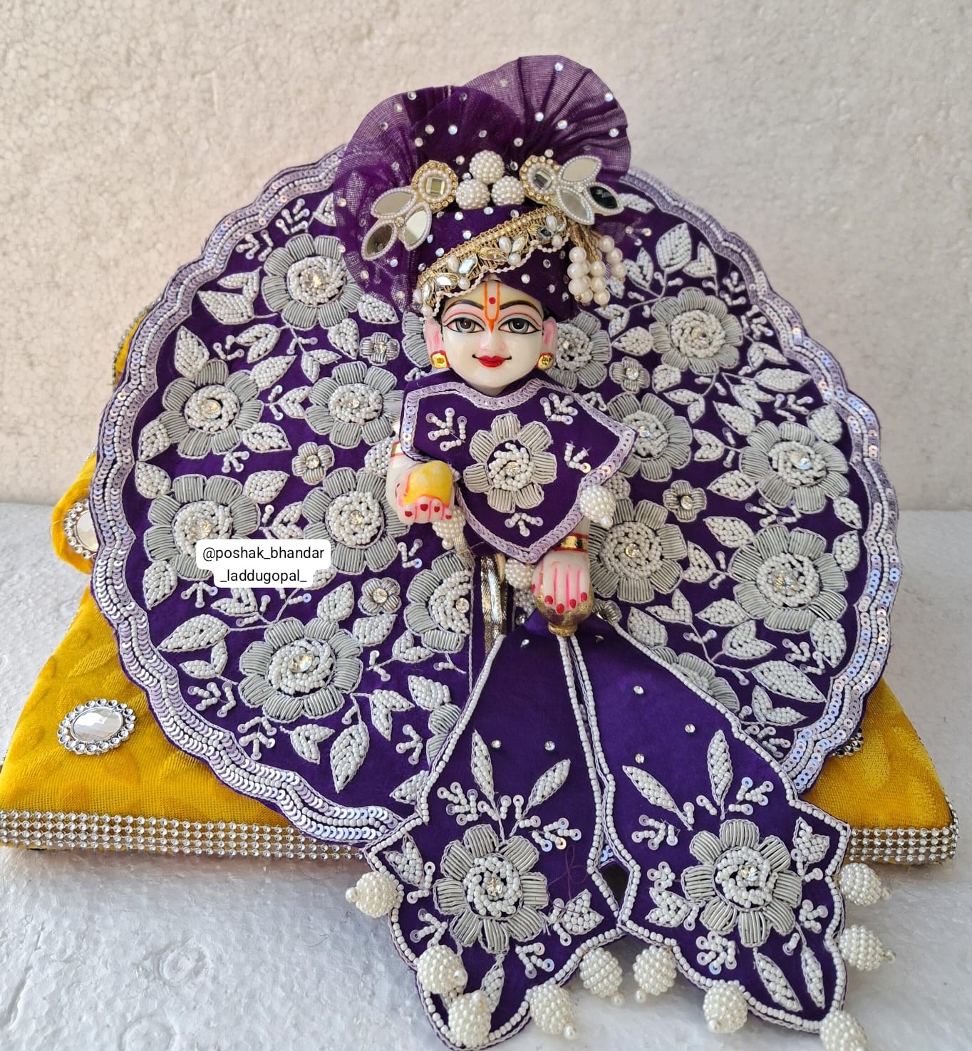 Pure zari handwork dress with pagdi and jacket
