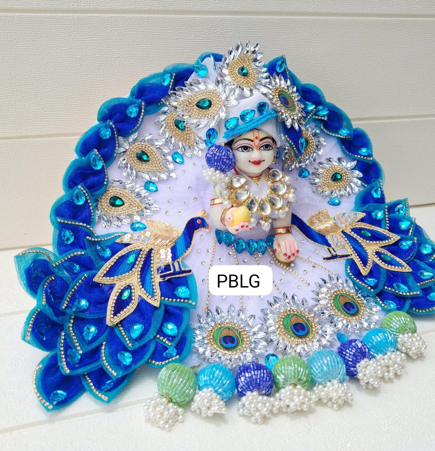 Peacock 🦚 white dress with pagdi