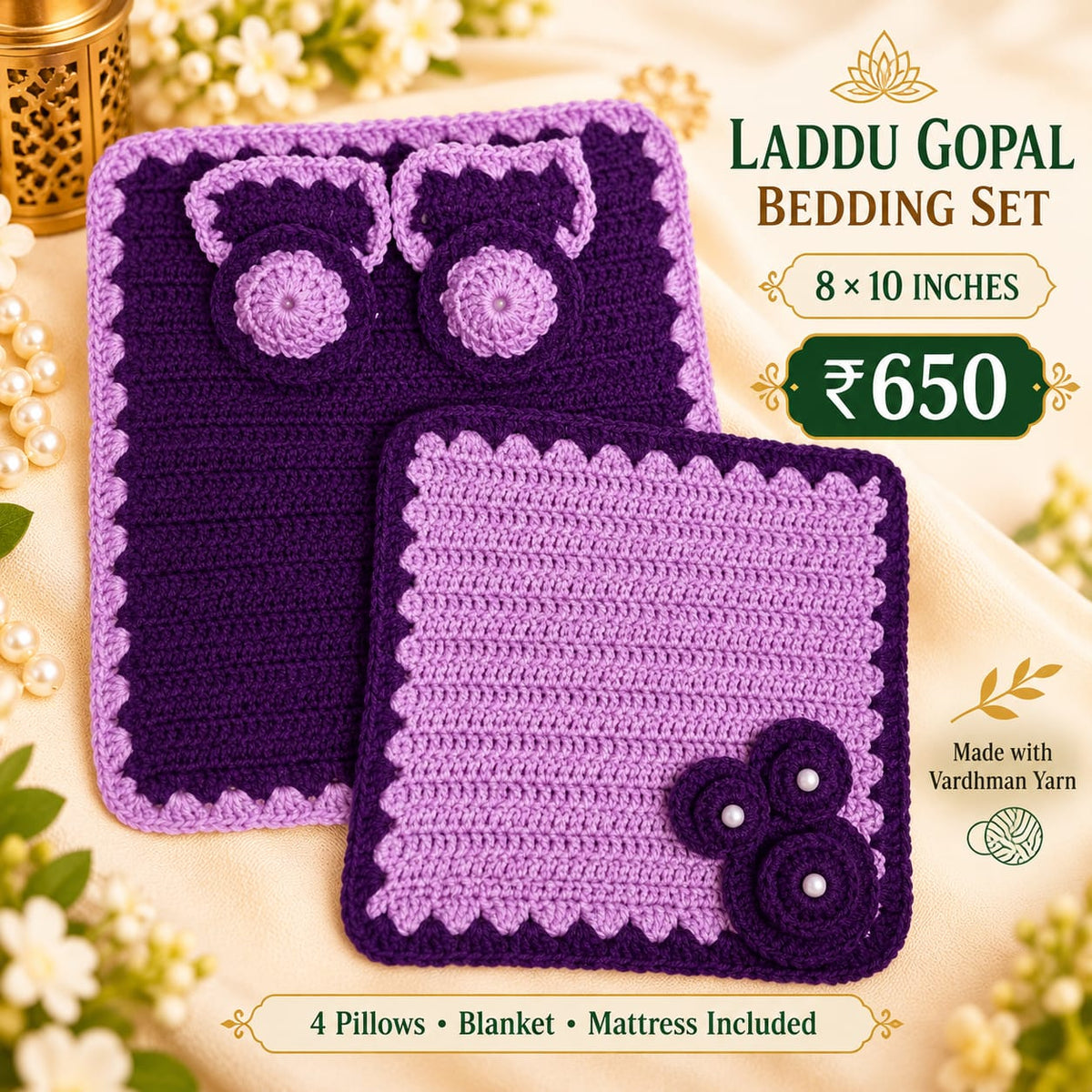 Laddugopal bedding set best quality