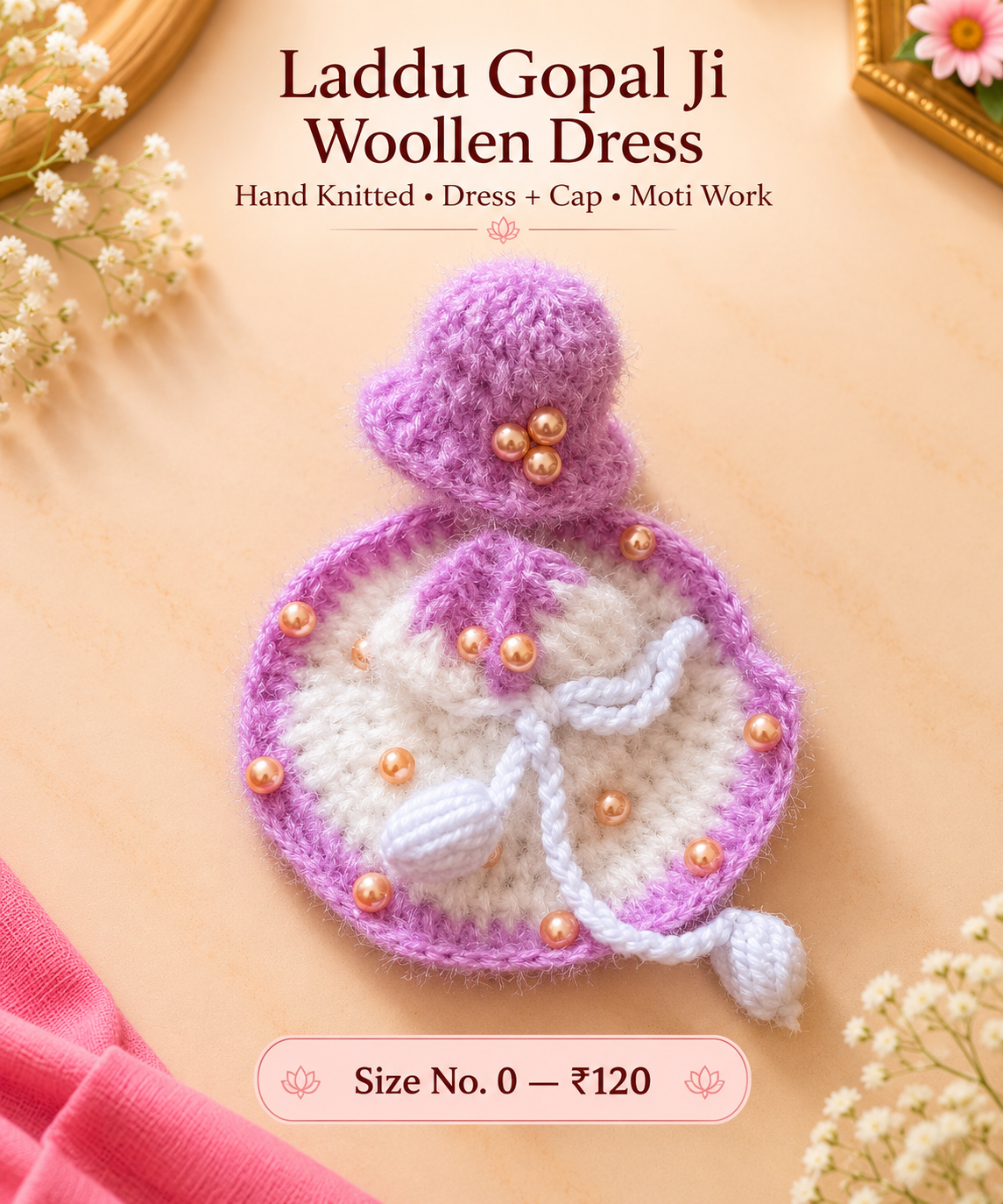 Moti Woolen poshak + cap ( 0 no.