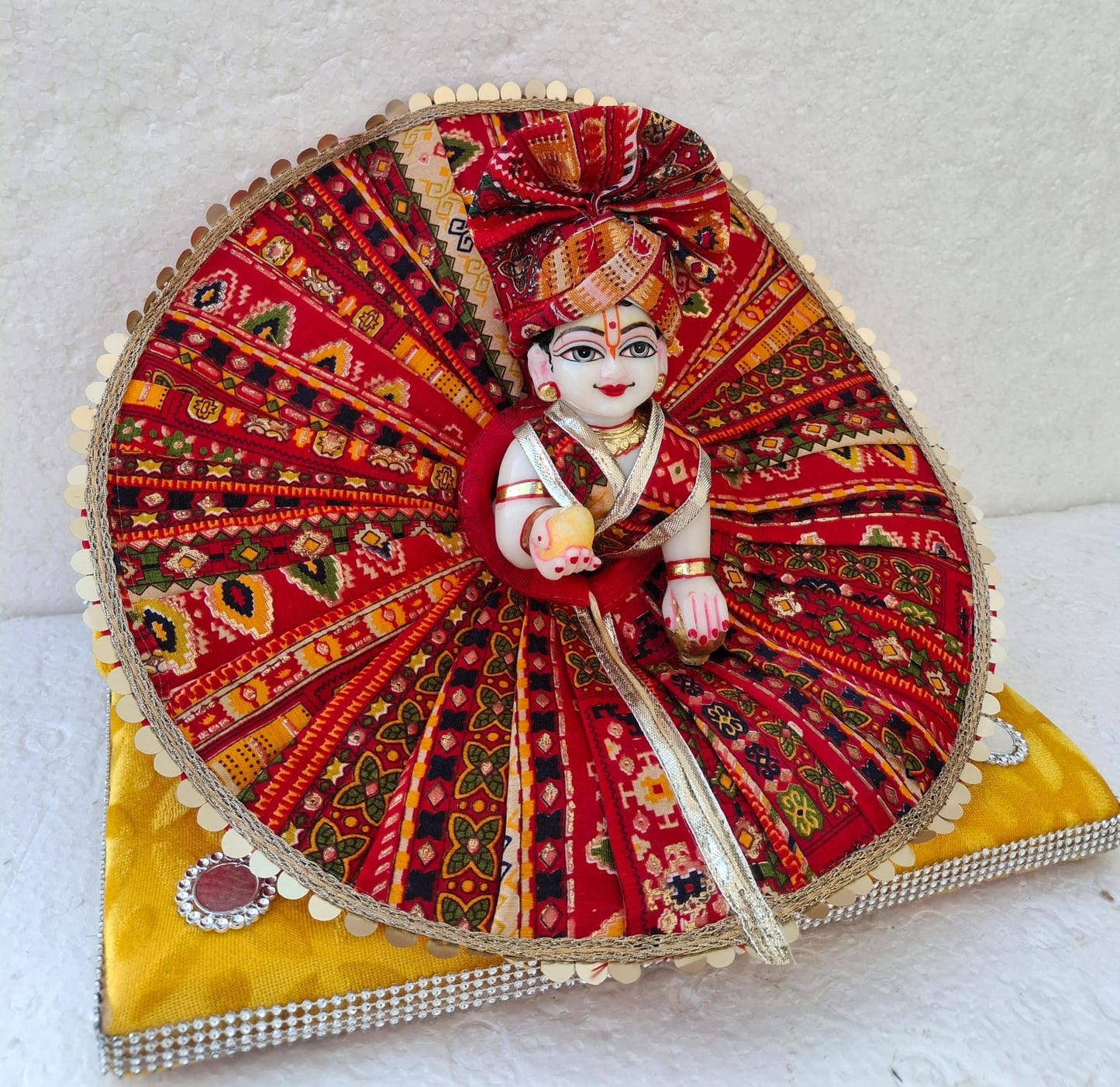 Red dress with pagdi ( 5/6 no. )