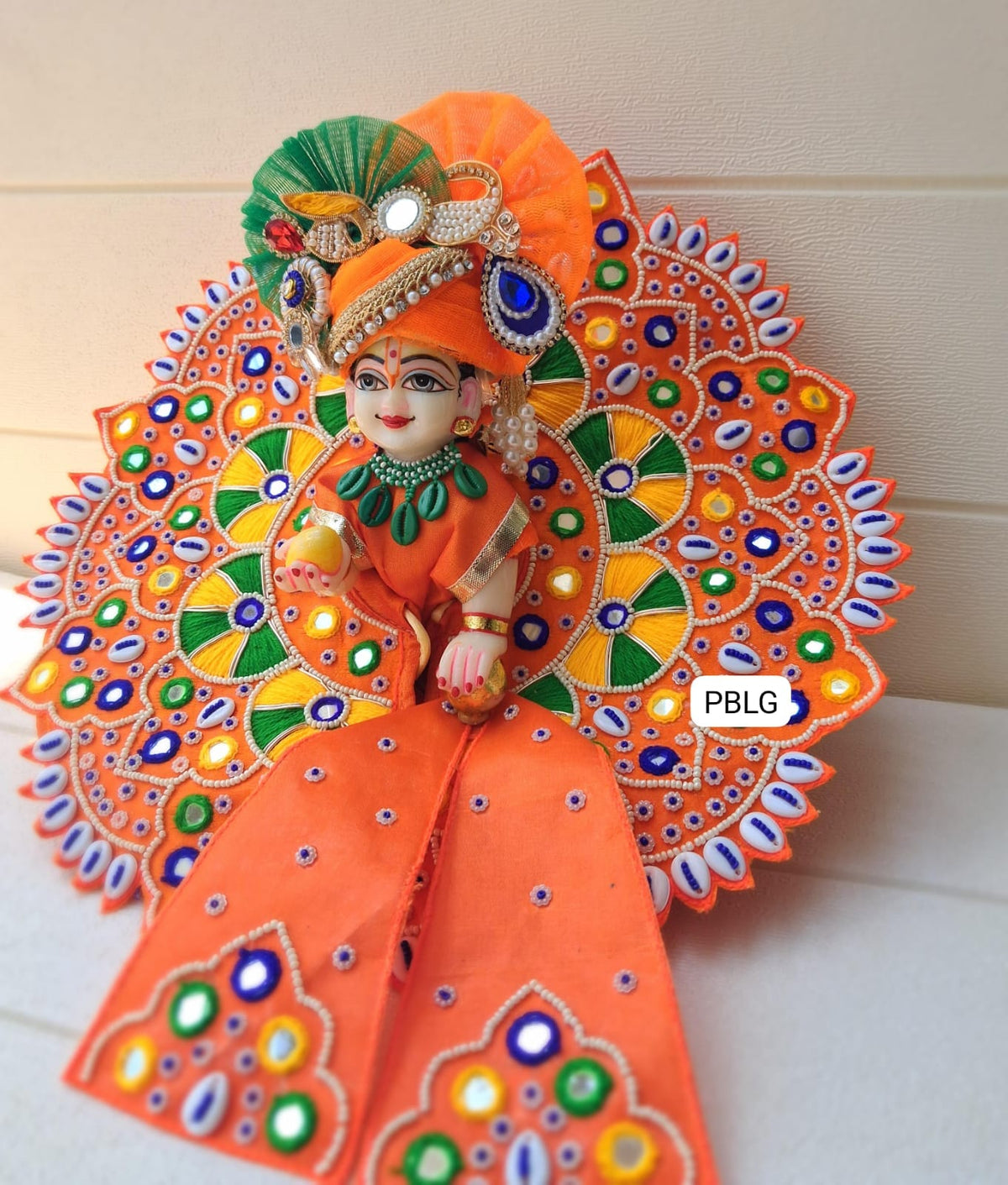 Kaudi handwork poshak with pagri