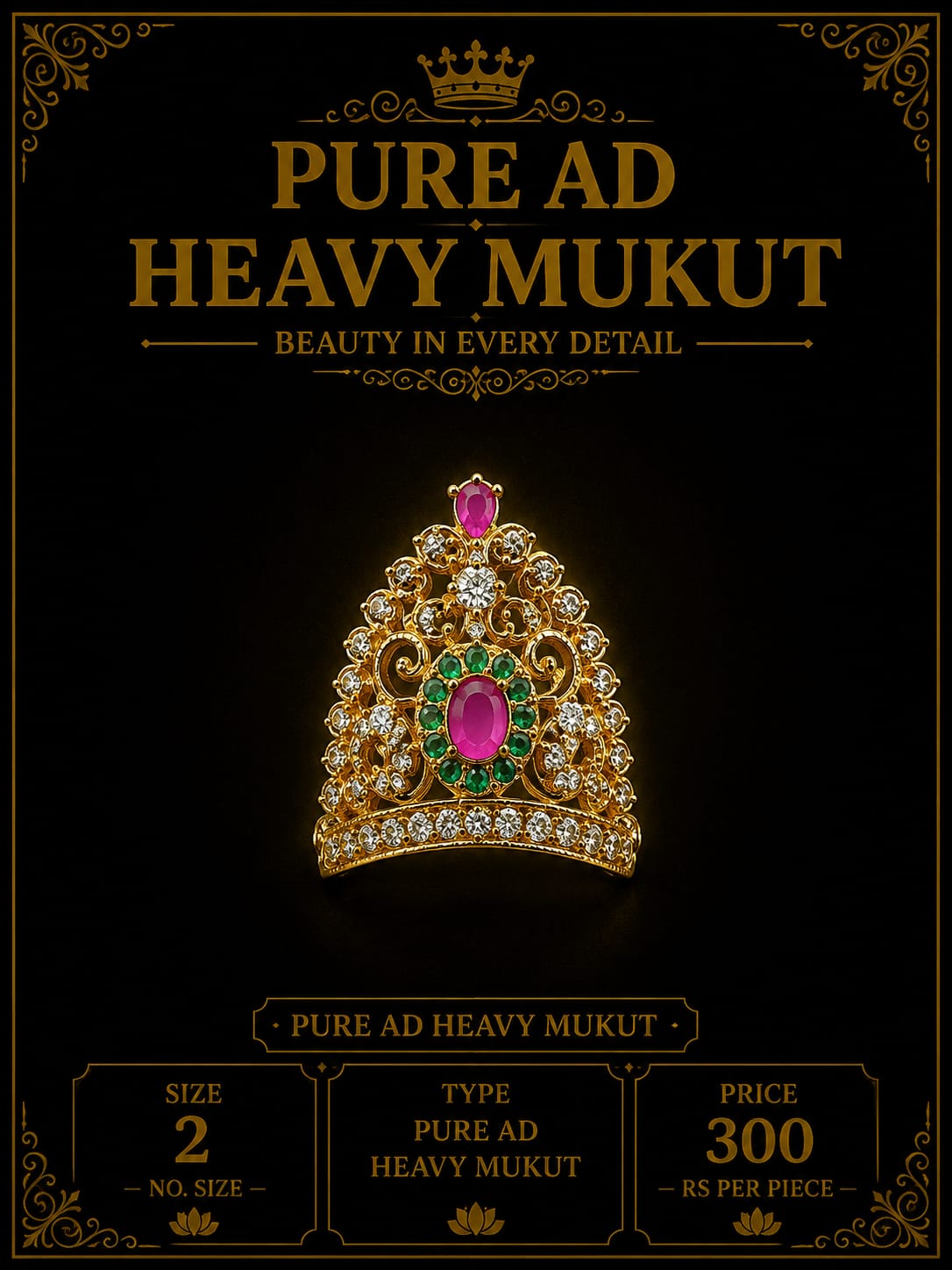 2 no. Pure ad heavy mukut