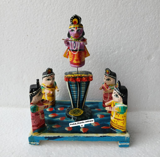 Kaliya naag mardan leela ( wooden )