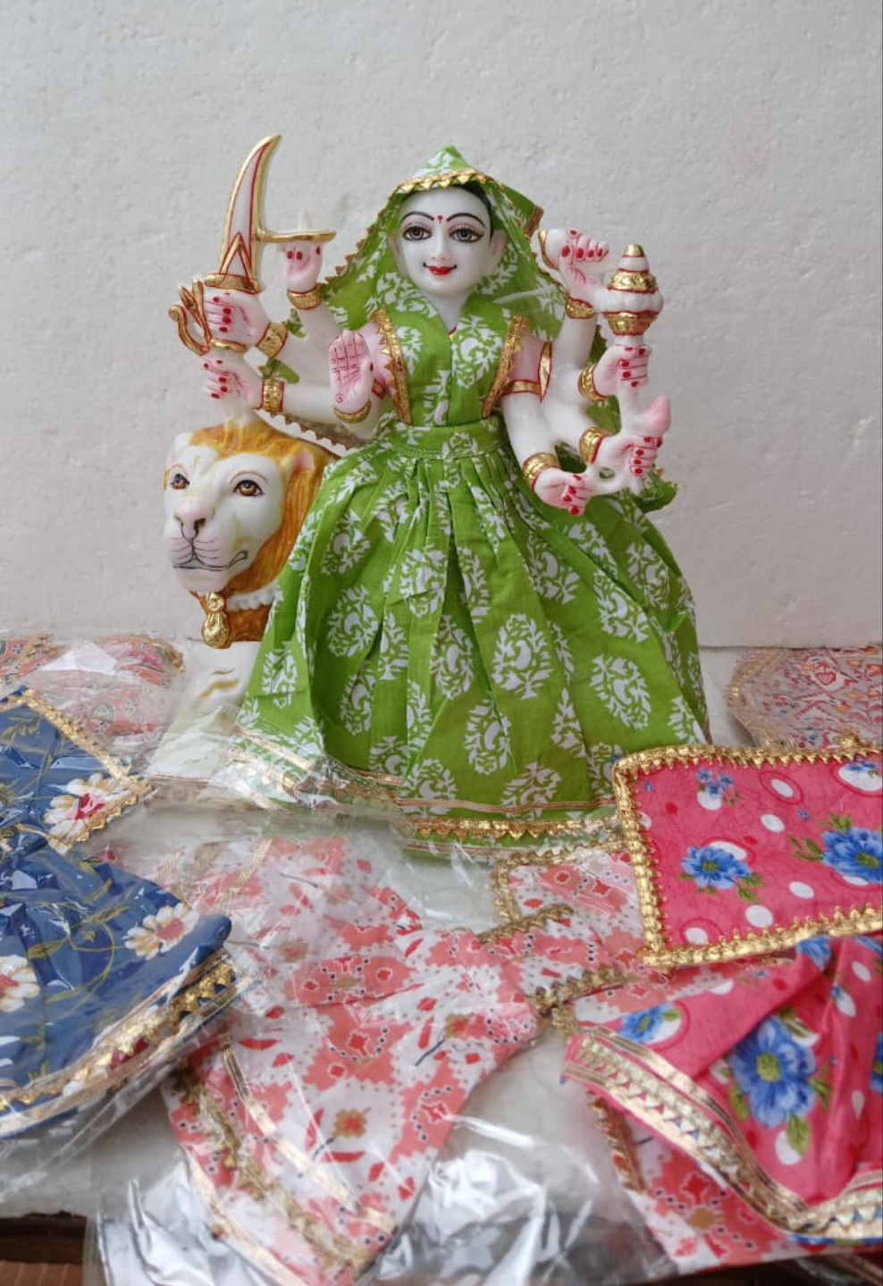 Cotton mata rani dress with duppata and choli – POSHAK BHANDAR LADDU GOPAL