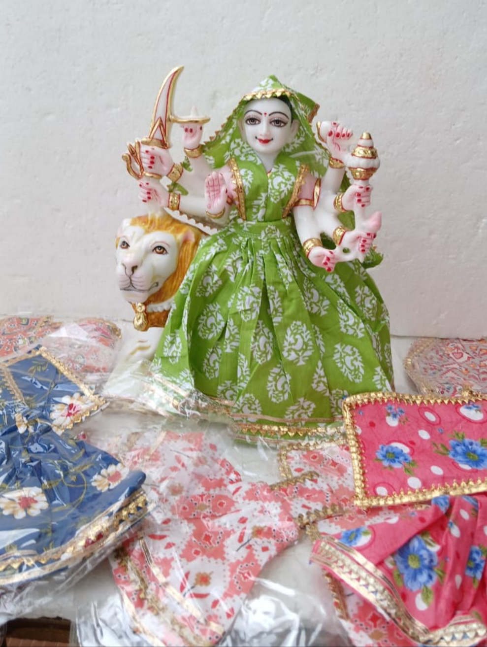 Cotton mata rani dress with duppata and choli