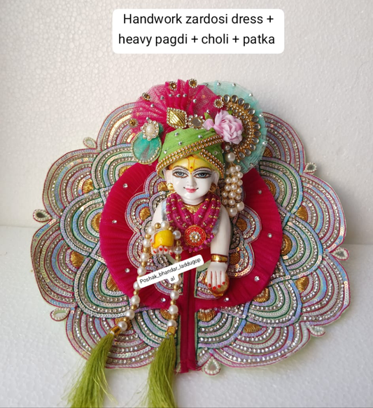 Handwork dress with heavy pagdi