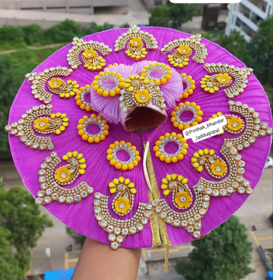 5 no. Purple heavy dress with pagdi