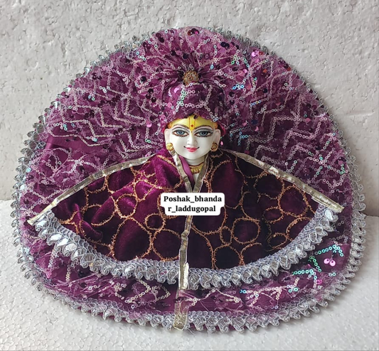 Dress with velvet shawl