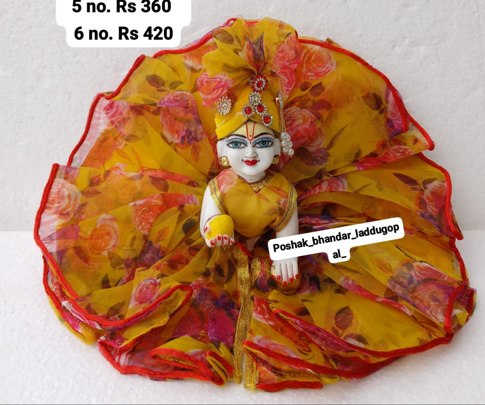 Organza dress with pagdi