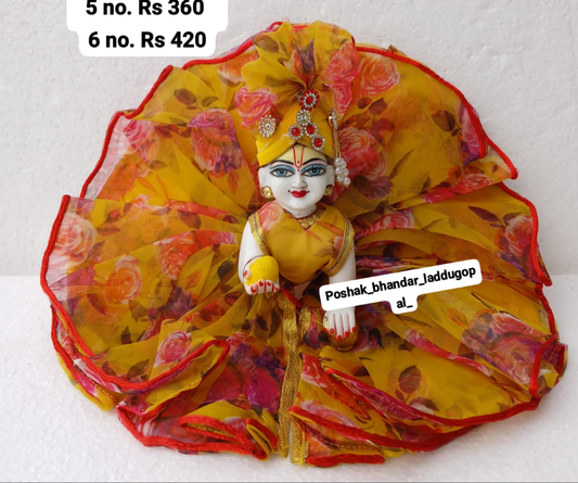 Organza dress with pagdi