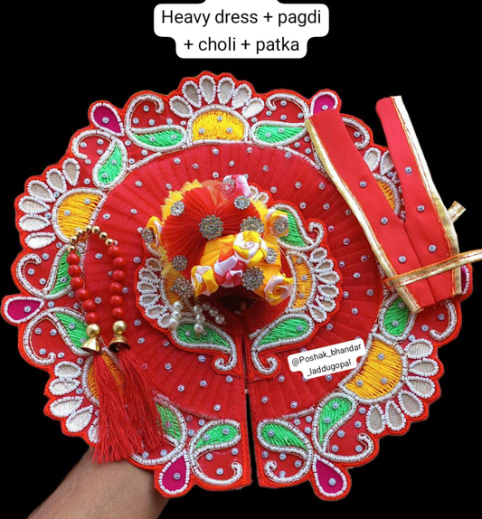 Handwork dress with heavy pagdi