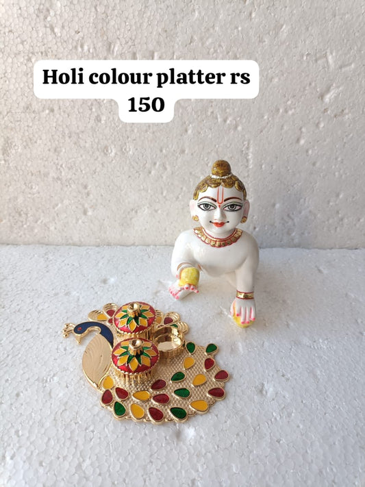 Holi colour plate