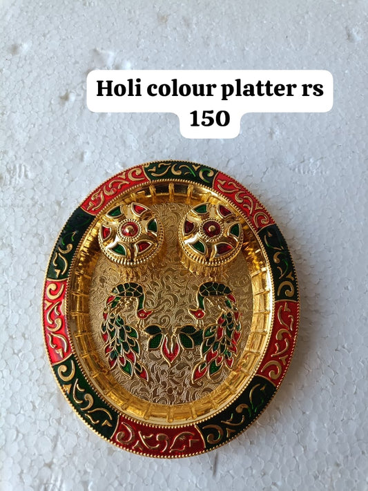 Holi colour plate