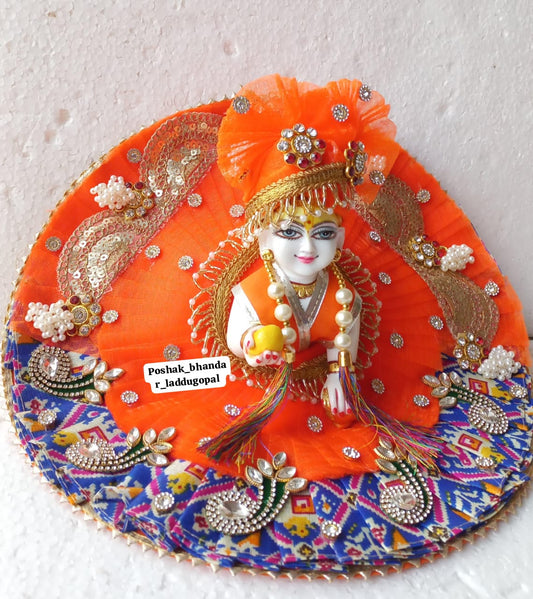 Orange dress with pagdi
