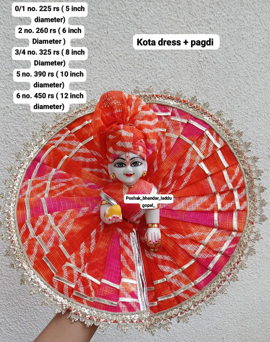 5 no. Kota gota Patti dress with pagdi