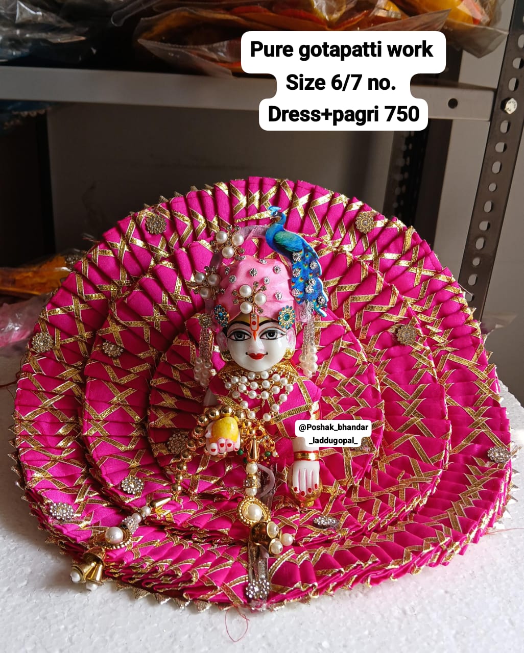 Gota patti dress with pagri 6/7 no.