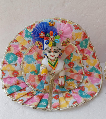 Colourful dress with pagdi ( Random print will be given)
