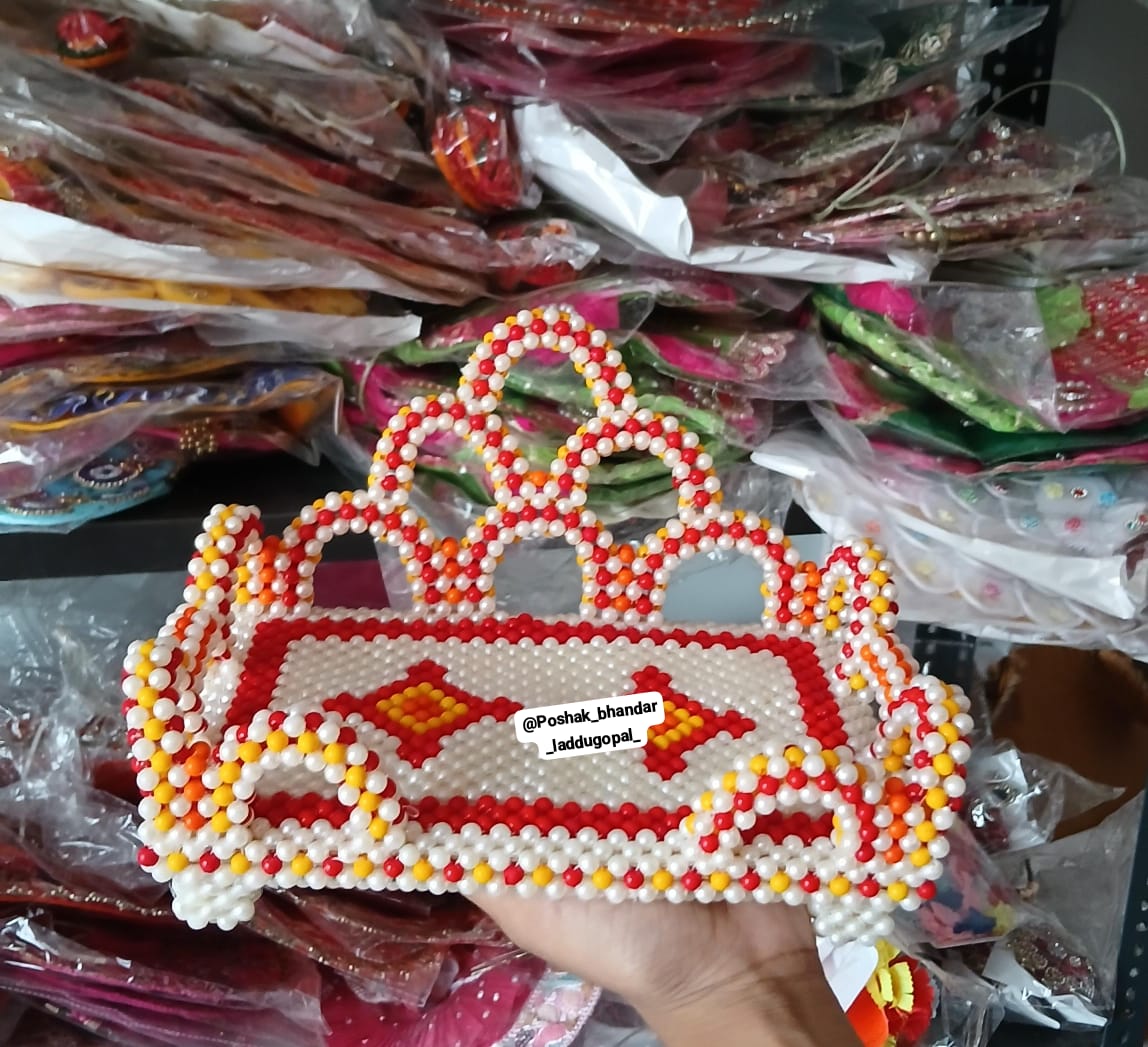 Moti work singhasan