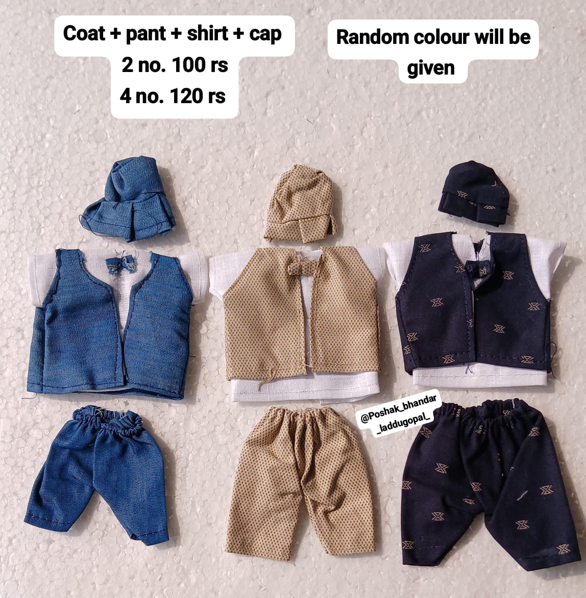 Coat pant shirt cap set