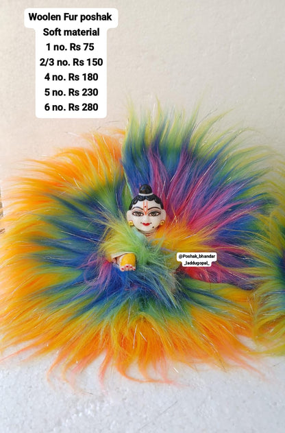 Multicoloured fur dress
