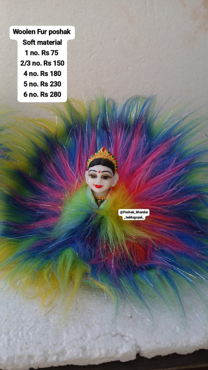 Multicoloured fur dress