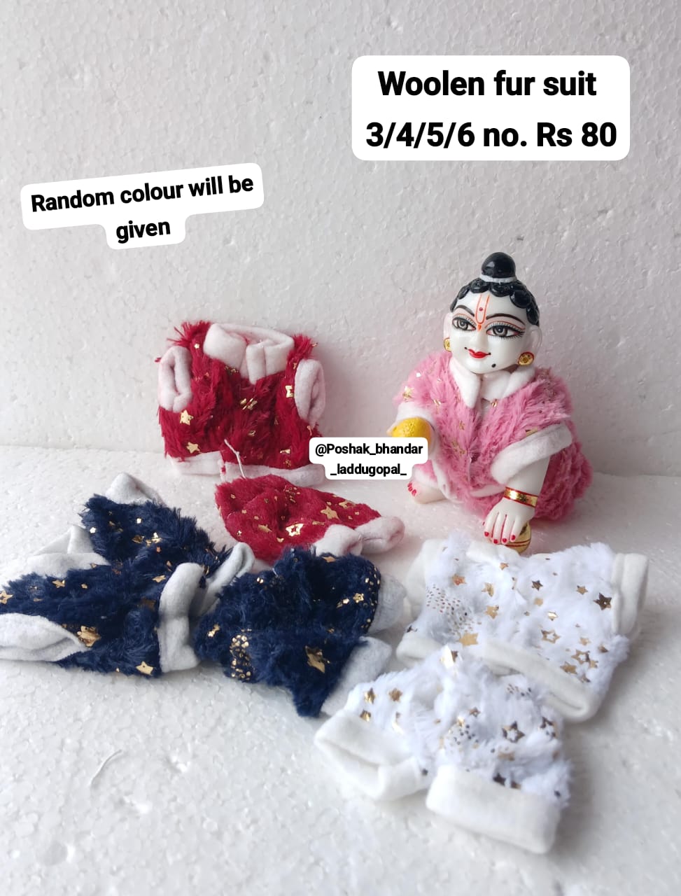 Fur suit ( T-shirt + pant) Woolen 3 to 6 no.
