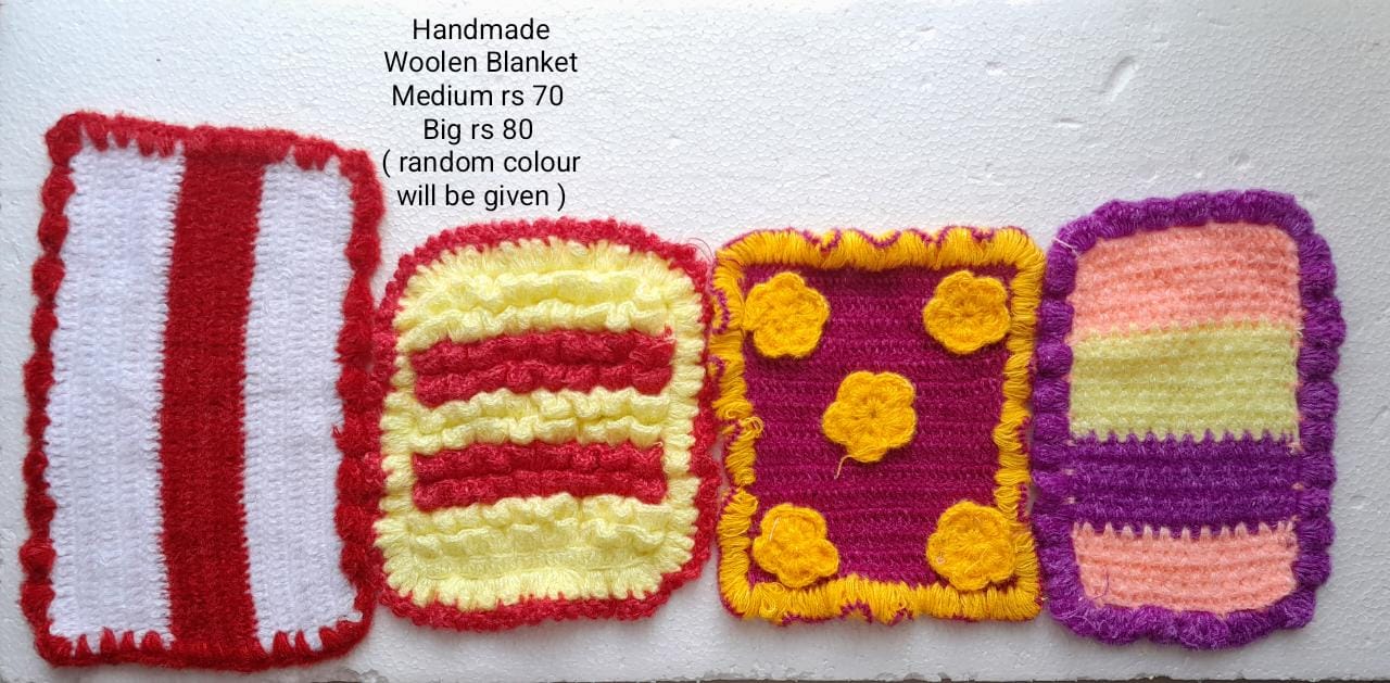 Woolen hand knitted blankets